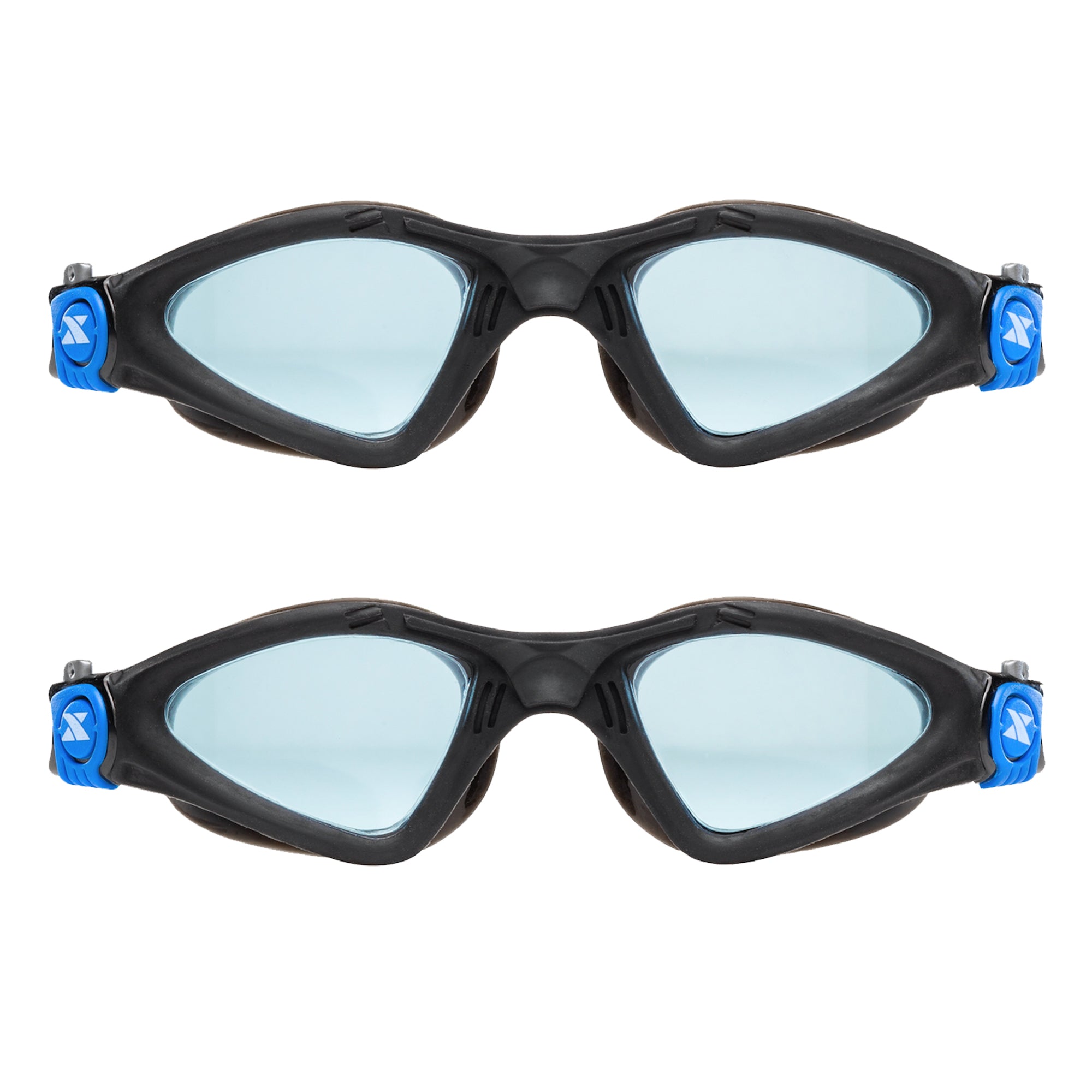 swimming goggles for over glasses 2-Pack Velocity Blue Goggles