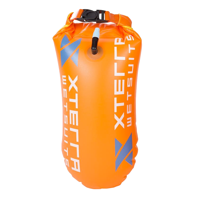 Arena Open Water Swim Buoy - Safety Float With Storage Bag, Orange/Yellow For High Visibility