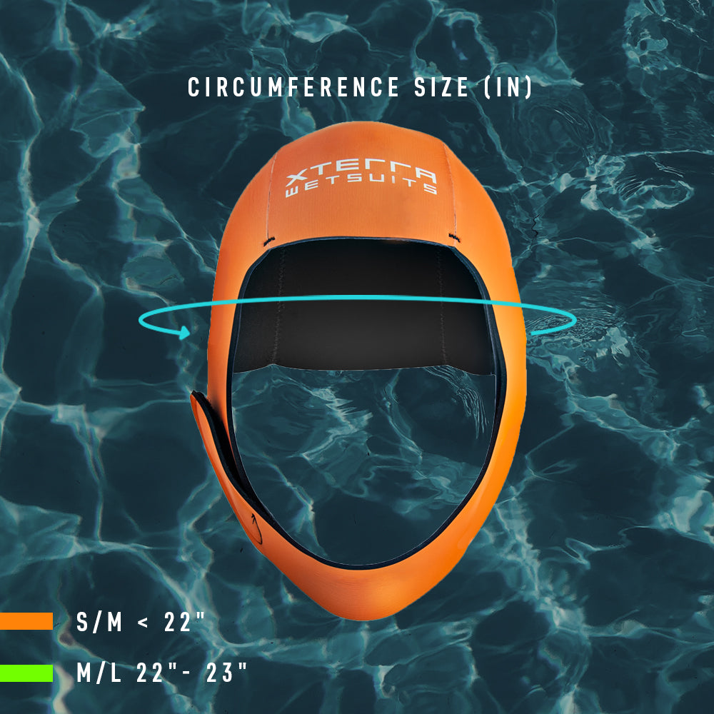 Orange Neoprene Swim Cap